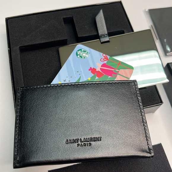 Saint Laurent Mirror Leather "FOR YOU" Card Holder - Picture 9 of 10